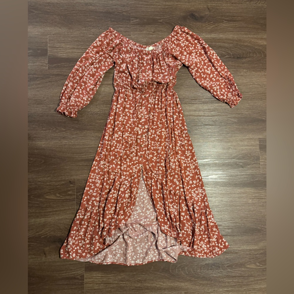 Floral Long Sleeve Maxi Dress